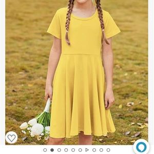 Basic Short Sleeve A Line Swing Skater Dress